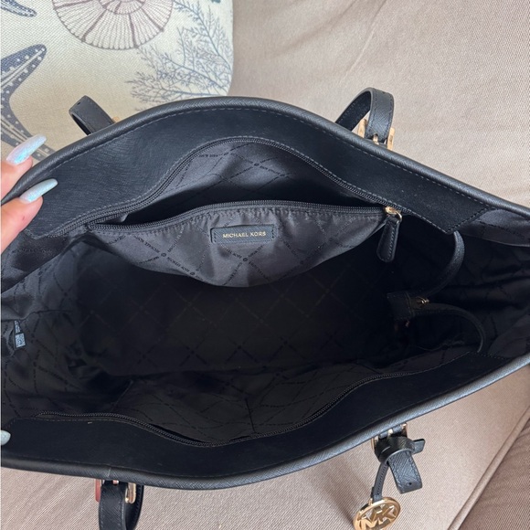 Michael Kors Black Leather Tote - Picture 2 of 2